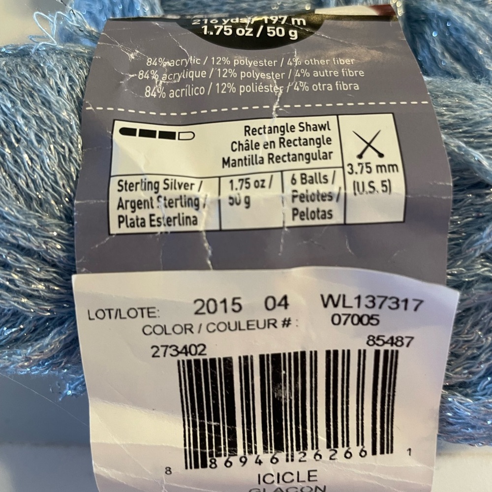 YARN!!! Patons Brilliant, Loops & Threads Payette Sparkle Bundle - Picture 3 of 7